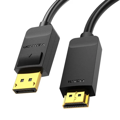 Vention HAGBH DisplayPort 1.2–HDMI 1.4 kabelis, 2 m, juodas image 3