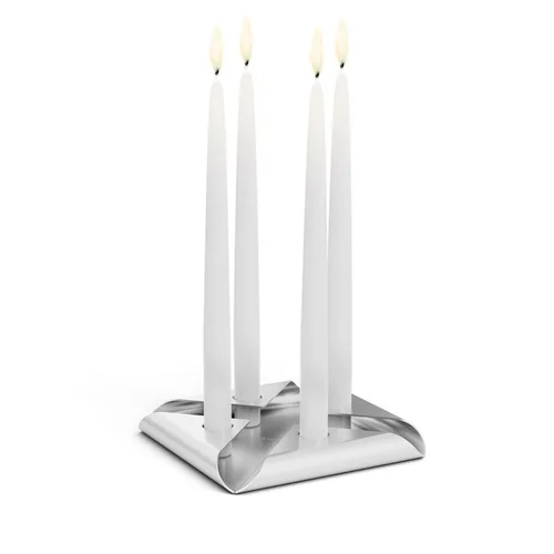 HOFATS SQUARE CANDLE žvakių laikiklių rinkinys sidabrinis 4 vnt image 2