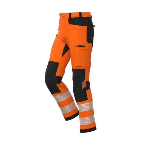 Tamprios BoSafety TENSION-C2-0302 darbo kelnės 48, Hi-Vis Orange/Black image 2