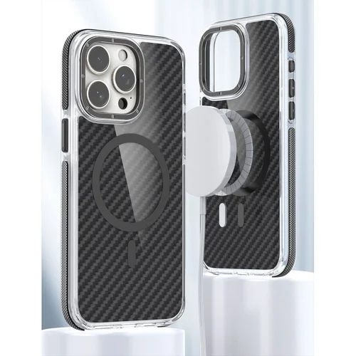 FIBER MagSafe dėklas Xiaomi Redmi Note 15 Pro 4G, juodas image 1