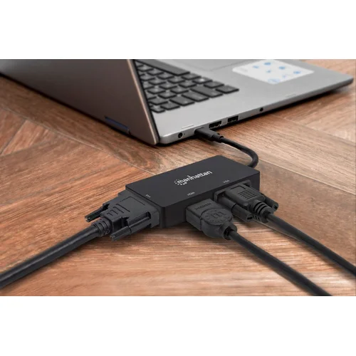 Manhattan USB-C vaizdo adapteris DVI-I, HDMI, VGA image 2