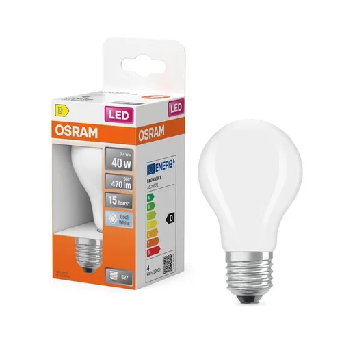 Osram LEMP LED A60 3.4W E27 4000K 470LM Matinis image 3