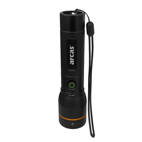 ARCAS BT-FL8032 rankinis žibintuvėlis, 2000 lm, 20W, USB-C įkrovimas, juodas image 1