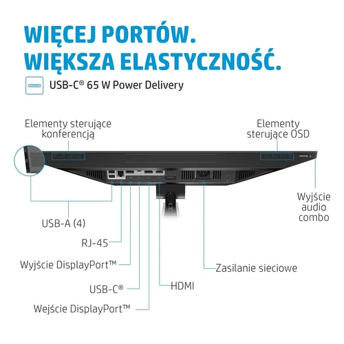 HP E24m G4 FHD 23,8 col. USB-C konferencijų monitorius image 3