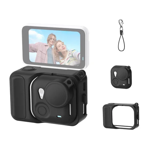 Puluz PU1061B silikono dėklas Insta360 Go Ultra, juodas image 1