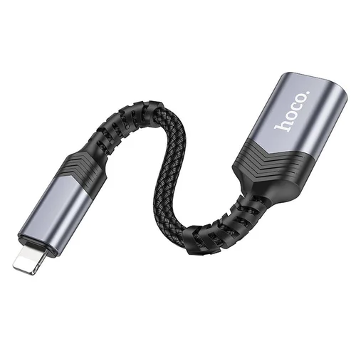 Hoco UA24 Lightning–USB-A adapteris, juodas image 3