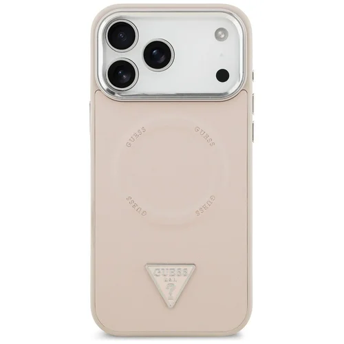Guess trikampio logotipo MagSafe dėklas iPhone 17 Pro, rožinis image 3