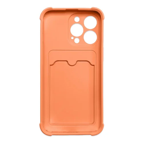iPhone 11 Pro Max silikoninis dėklas su kortelių kišene, oranžinis image 2