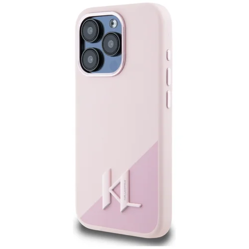 Karl Lagerfeld Silicone Shadow MagSafe dėklas iPhone 15 Pro, rožinis image 2