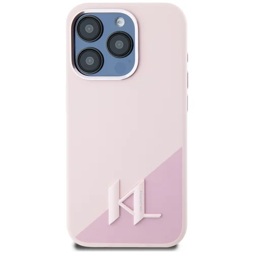 Karl Lagerfeld Silicone Shadow MagSafe dėklas iPhone 15 Pro, rožinis image 3