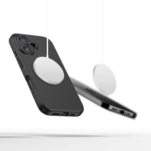 Tech-Protect MagSafe silikoninis dėklas iPhone 16e, juodas image 1