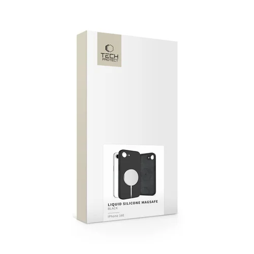 Tech-Protect MagSafe silikoninis dėklas iPhone 16e, juodas image 3