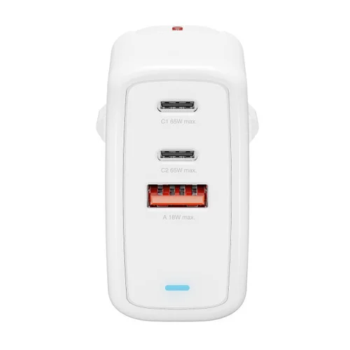 Kroviklis GaN Flex 65W 2 USB-C+1 USB-A Balta image 2