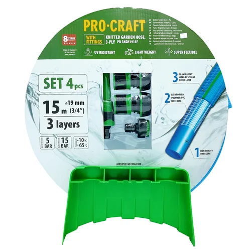 ProCraft PR-3KGH1915F sodo žarna, 15 m, 19 mm image 1