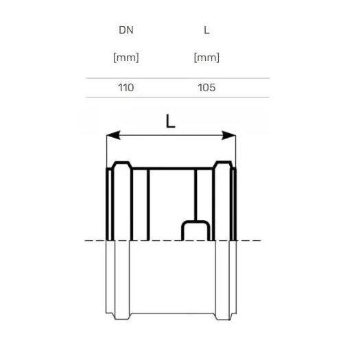 Magnaplast Lauko kanalizacijos remontinė mova Ø 110 mm image 2