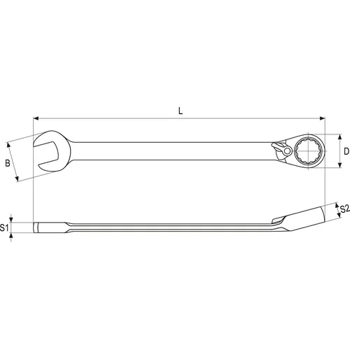YATO YT-1663 20 mm reversinis terkšlinis raktas image 3