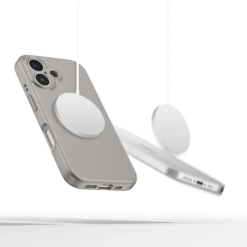 Tech-Protect skysto silikono MagSafe dėklas iPhone 16e, pilkas image 2