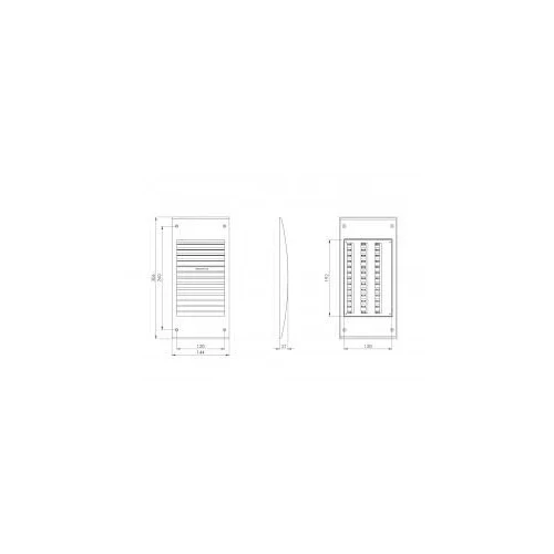 EUROPLAST N30R 140x300 mm Reguliuojamos grotos Balta image 2