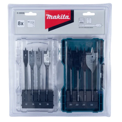 Makita E-08698 plunksninių medienos grąžtų rinkinys, 8 vnt., 12–32 mm image 2