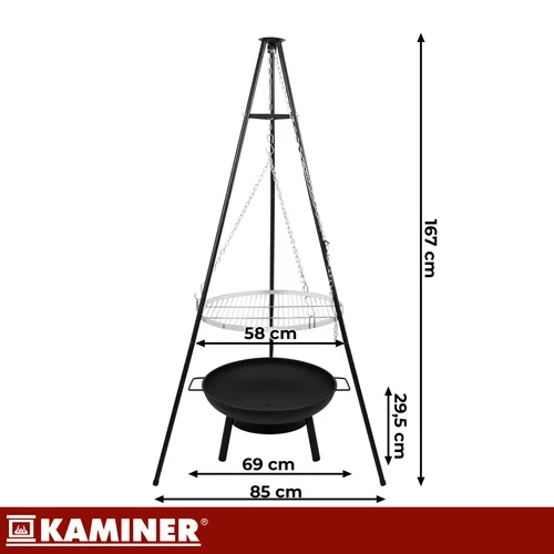 Kaminer trikojo sodo grilis 167 cm, 58 cm image 3