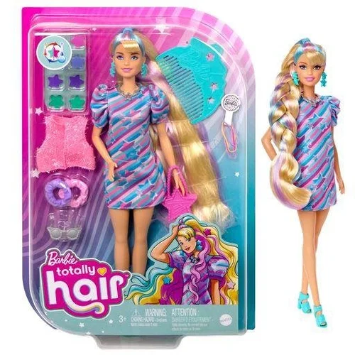 Mattel Barbie Totally Hair Stars Lėlė HCM88, 29 cm image 2