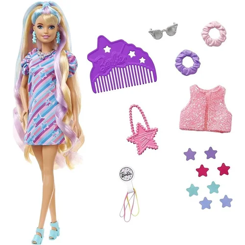 Mattel Barbie Totally Hair Stars Lėlė HCM88, 29 cm image 3