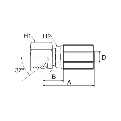 GATES MegaCrimp DN19-1 3/16 JIC įdėklas image 3