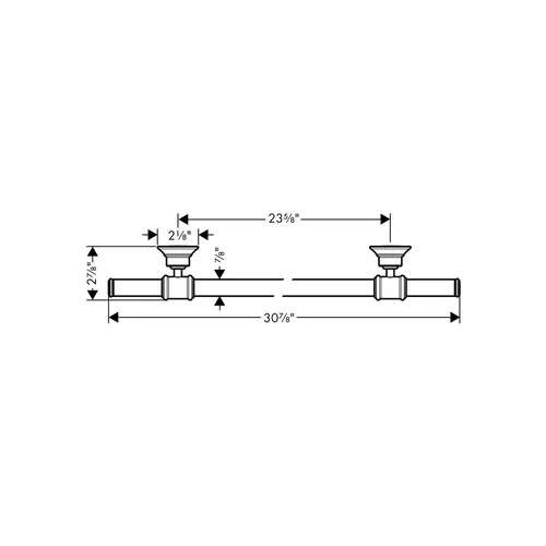 Hansgrohe AXOR Montreux 42060000 Rankšluoščių laikiklis Chromo spalvos image 2