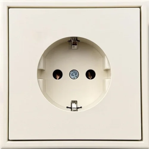 Kištukinis lizdas LIREGUS MODERN, su įžeminimu, matinis smėlio spalva image 2