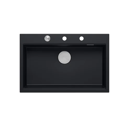 Quadron MARC HQM7650U7_BS plautuvė 76x50 cm anglies juoda/nerūdijantis plienas image 3