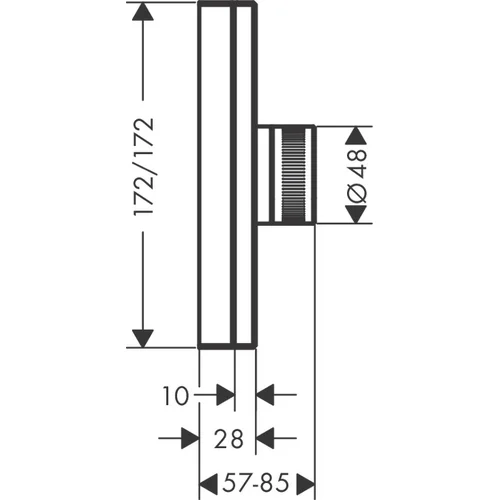 Hansgrohe AXOR Edge 46741330 potinkinis termostatinis maišytuvas Juoda image 2