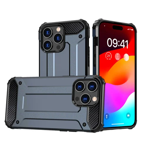 iPhone 15 Pro Max mėlynas „Hybrid Armor“ dėklas image 1