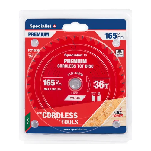 Specialist+ Pjovimo diskas 165x36Tx20mm, Cordless PREMIUM, SPECIALIST+ image 1