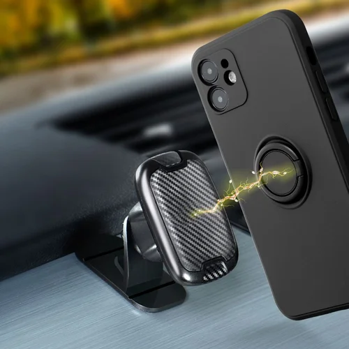 Dėklas su žiedu iPhone 16 Pro, juodas image 2