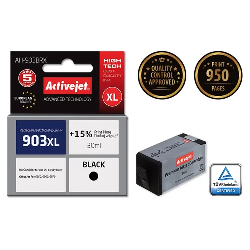 Activejet AH-903BRX rašalo kasetė HP 903XL, 30 ml, juoda image 2
