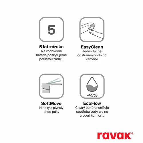 RAVAK Chrome II paslėpto montavimo praustuvo maišytuvas, chromo spalva image 3