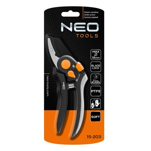 NEO Anvil Secateurs 200 mm, 18 mm karpymo skersmuo image 2