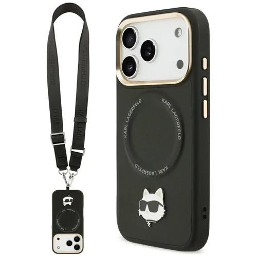 Karl Lagerfeld Choupette MagSafe dėklas iPhone 17 Pro, juodas image 1