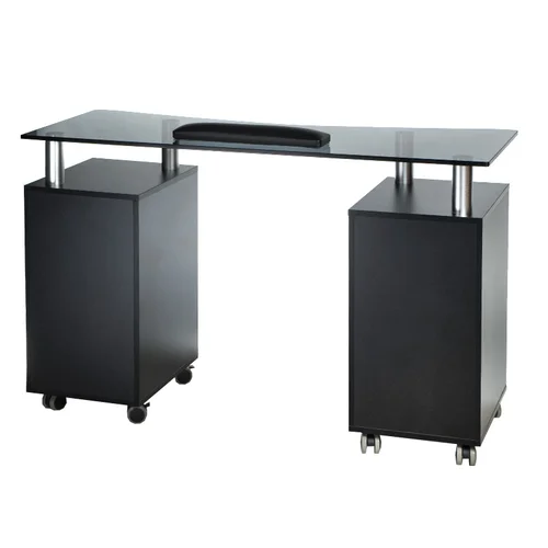 Beauty System MANICURE DESK ESTHETIC GLASS BLACK kosmetologinis stalas image 2