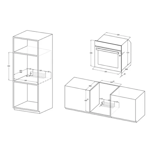 MPM-63-BO-25 įmontuojama orkaitė 60 cm Juoda image 3