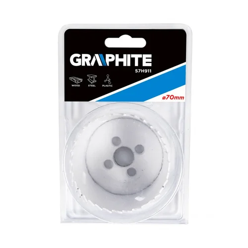 GRAPHITE Bi-metalinė gręžimo karūnėlė 70 mm image 2