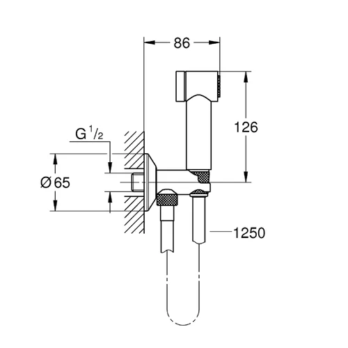 Grohe Trigger spray bidė dušelis chromo spalvos 26332000 image 2
