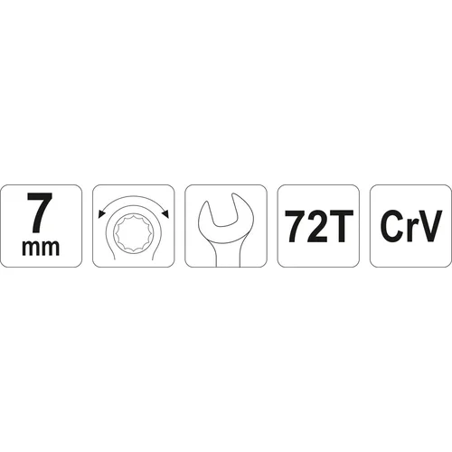 YATO YT-01907 7 mm terkšlinis raktas image 3
