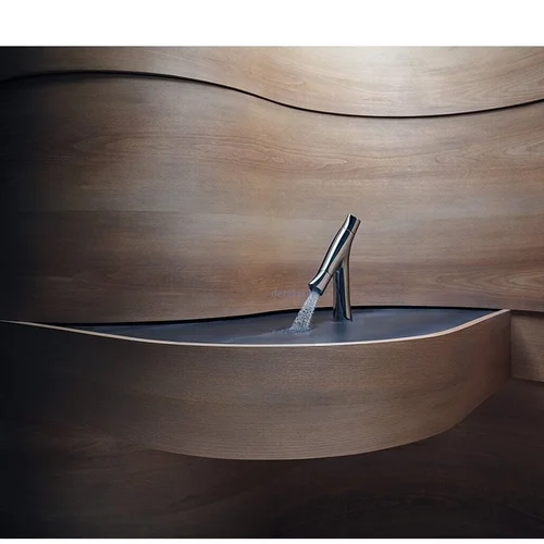 Hansgrohe Axor Starck Organic 80 praustuvo maišytuvas Braižyto juodo chromo image 3