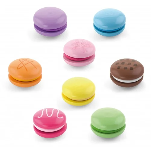 Viga Toys Mediniai sausainiai Macaroons 28×28×13 cm image 1