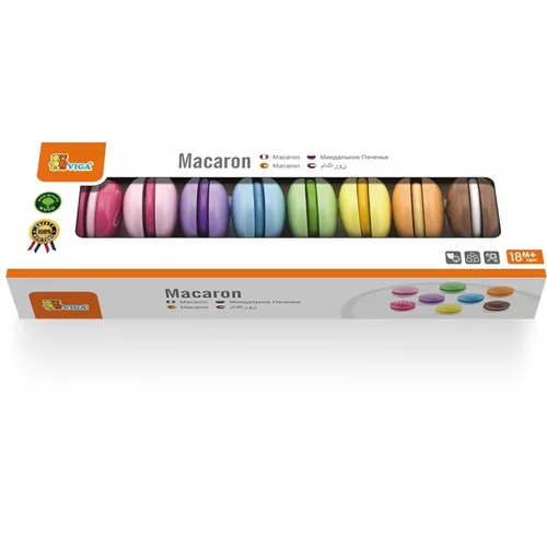Viga Toys Mediniai sausainiai Macaroons 28×28×13 cm image 2