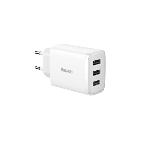 Baseus CCCP17UE 17 W įkroviklis, 3 × USB, baltas image 1