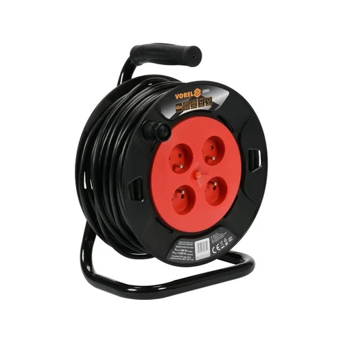 Vorel Elektros prailgintojas 3x1mm² | 25 m, 4 lizdai, 230V, 16A image 2