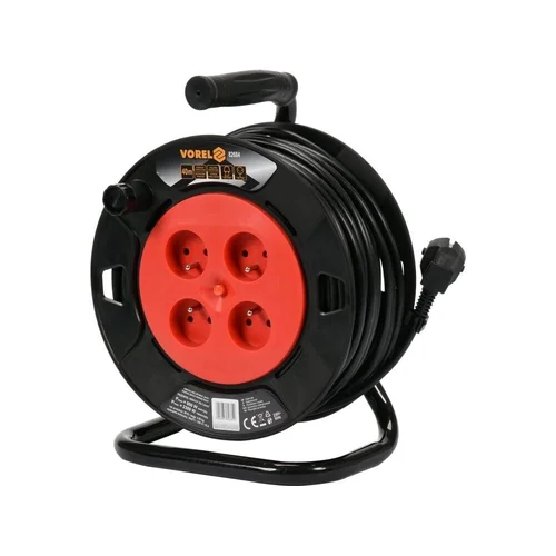 Vorel Elektros prailgintojas 3x1mm² | 25 m, 4 lizdai, 230V, 16A image 3