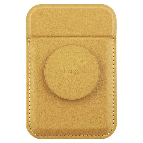 Uniq Flix MagSafe magnetinė piniginė su stovu, geltona image 1